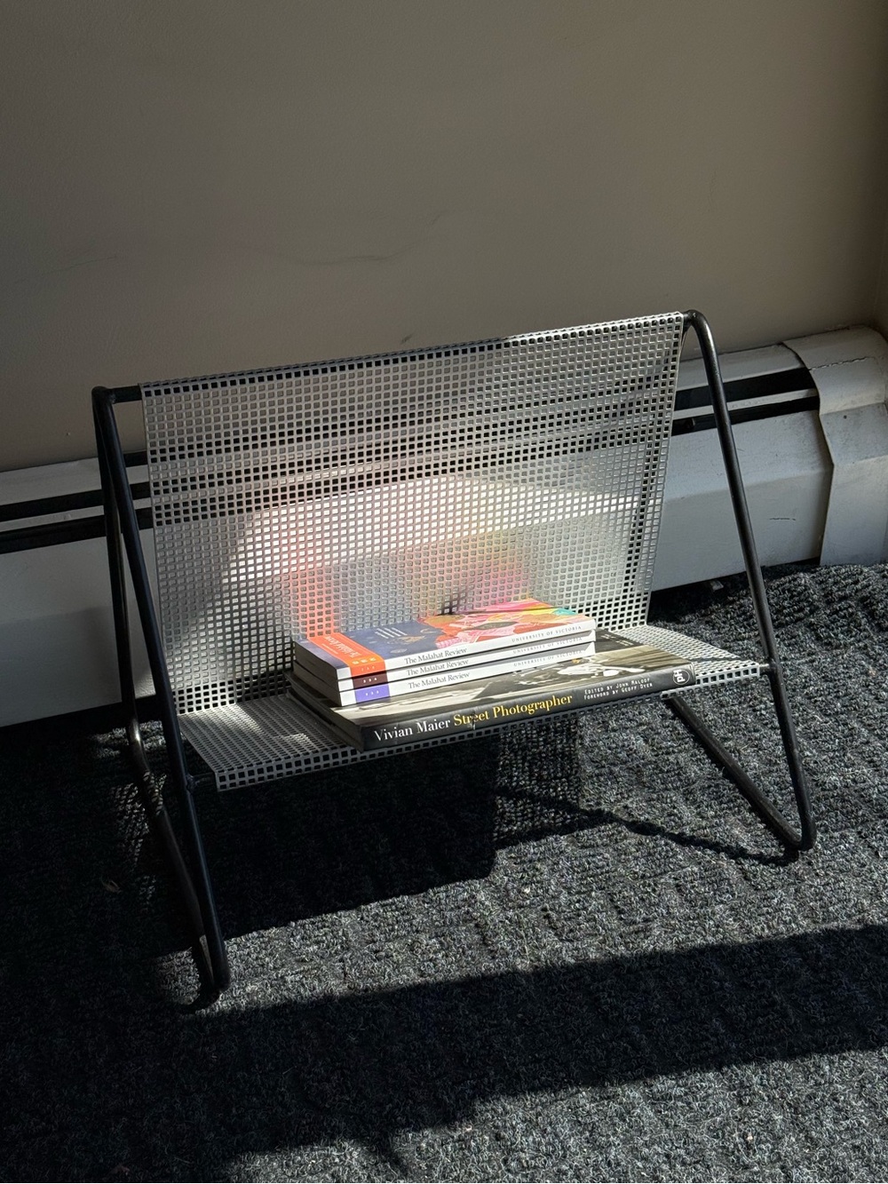 Genuine Rare Metal c1950s Vintage Book Magazine Rack by Pilastro Zwanenburg - Picture 9 of 14